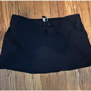 Kona Sol Womens Black Athletic Skort Skirt Size XL Tennis Swimming Running